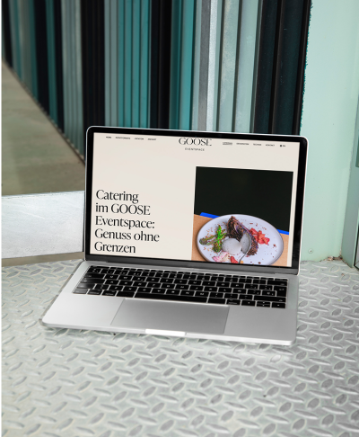  Laptop mit der GOOSE Eventpace Seite